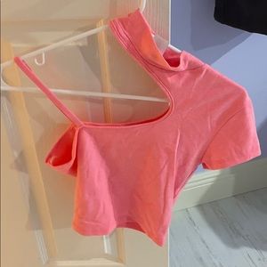 Hot pink cut out top